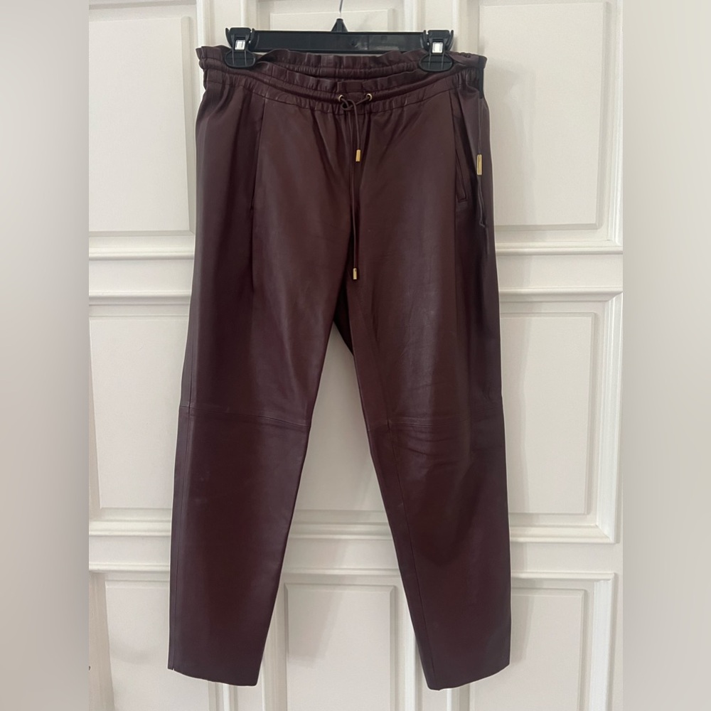 Gucci Leather Drawstring Pants - image 1